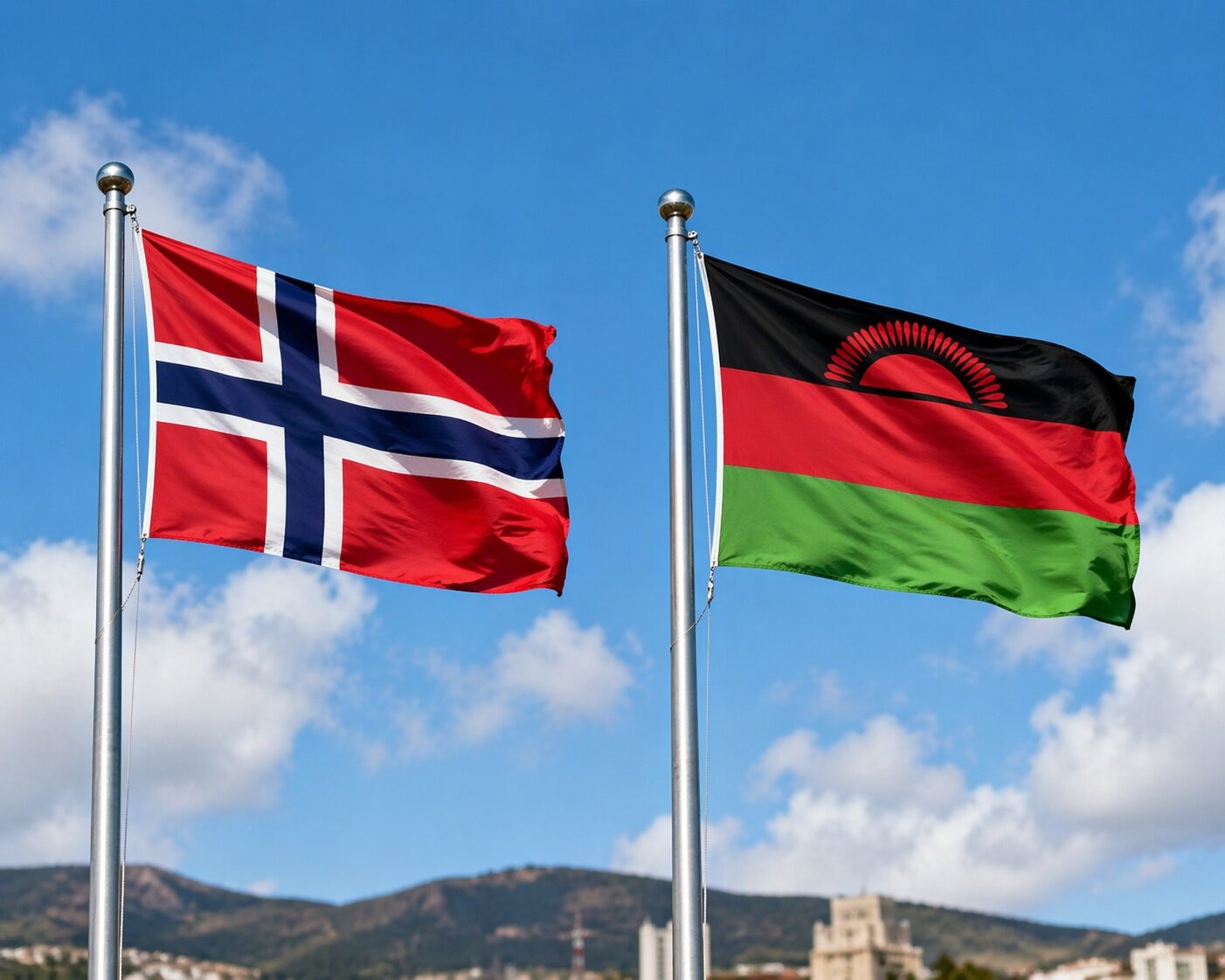 Bouvet Island And Malawi Flag