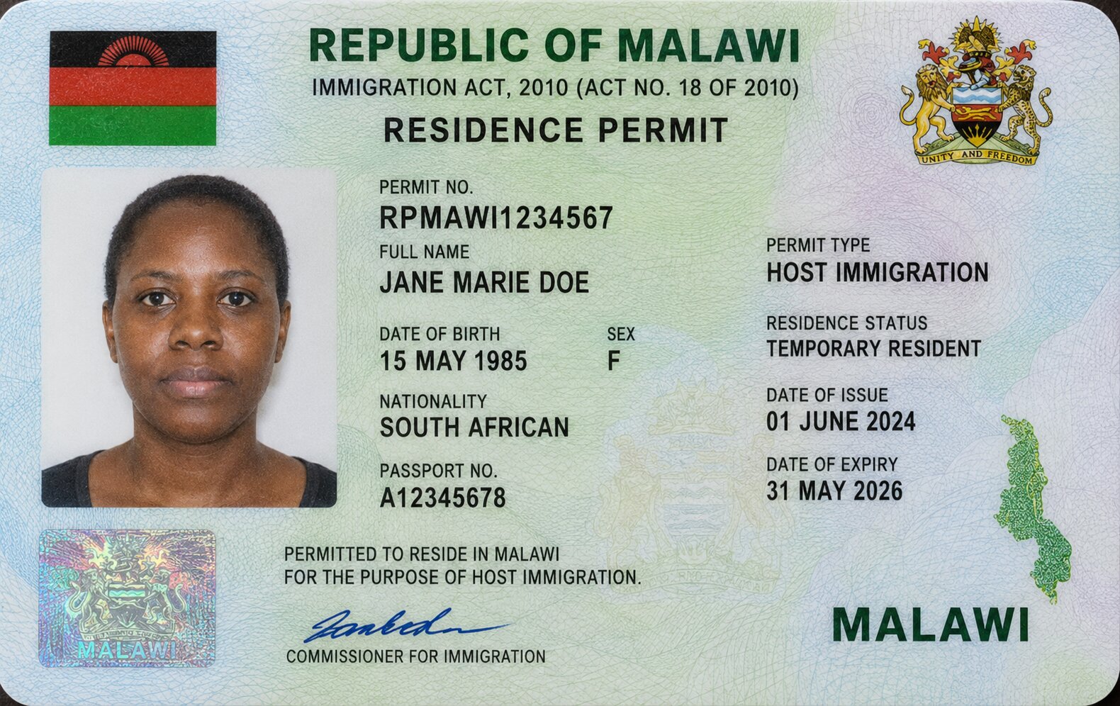Malawi Residence Permit