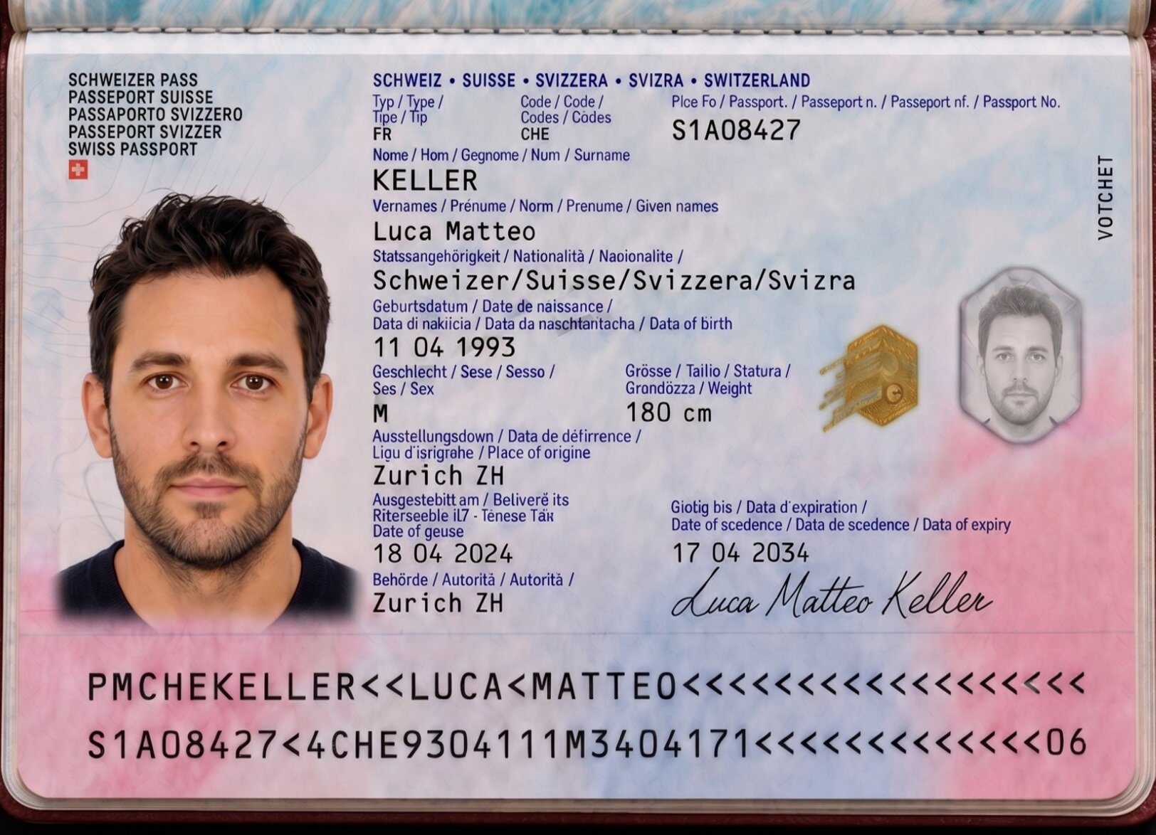 Passport Biopage Scan Sample