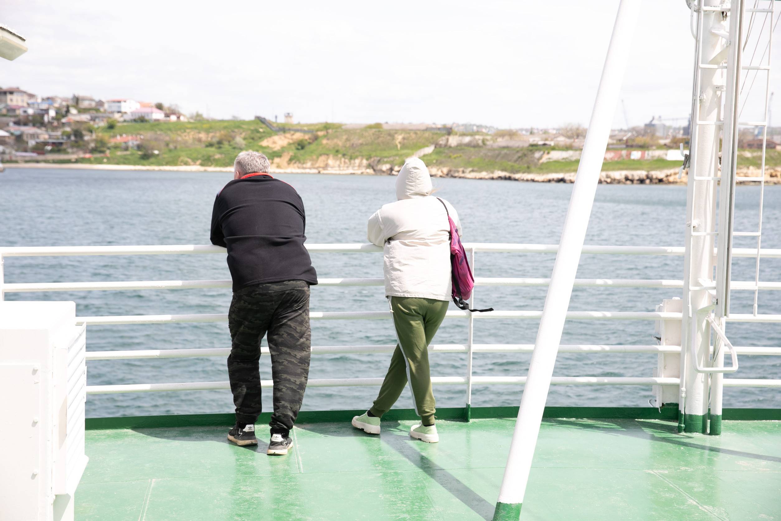 tourist on a ferry boat