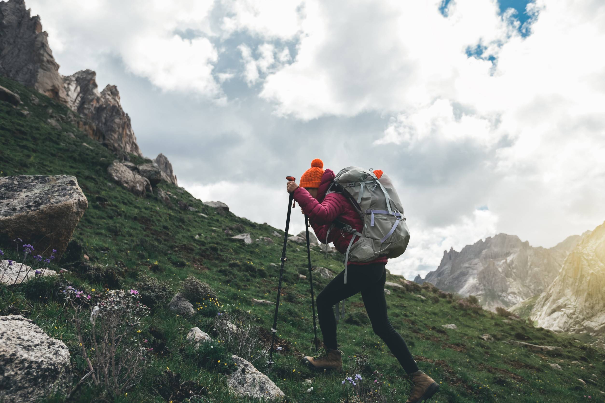 Woman Hiking on Mount Mulanje